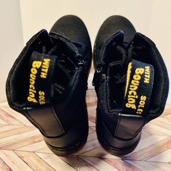 Dr Martens Combs Extra Tough Poly Casual Black M 5 W 6 Boot Lace Up Zip Gorpcore - Picture 4 of 9